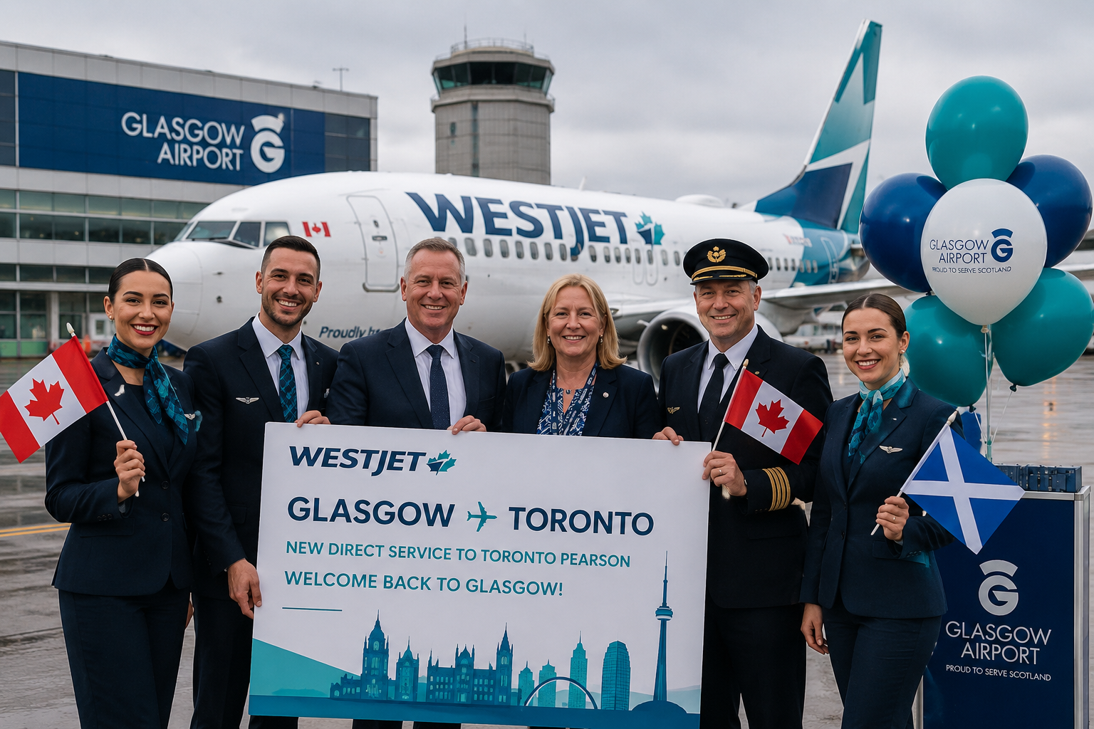 Glasgow Airport and WestJet Celebrates the Return of Service to Toronto