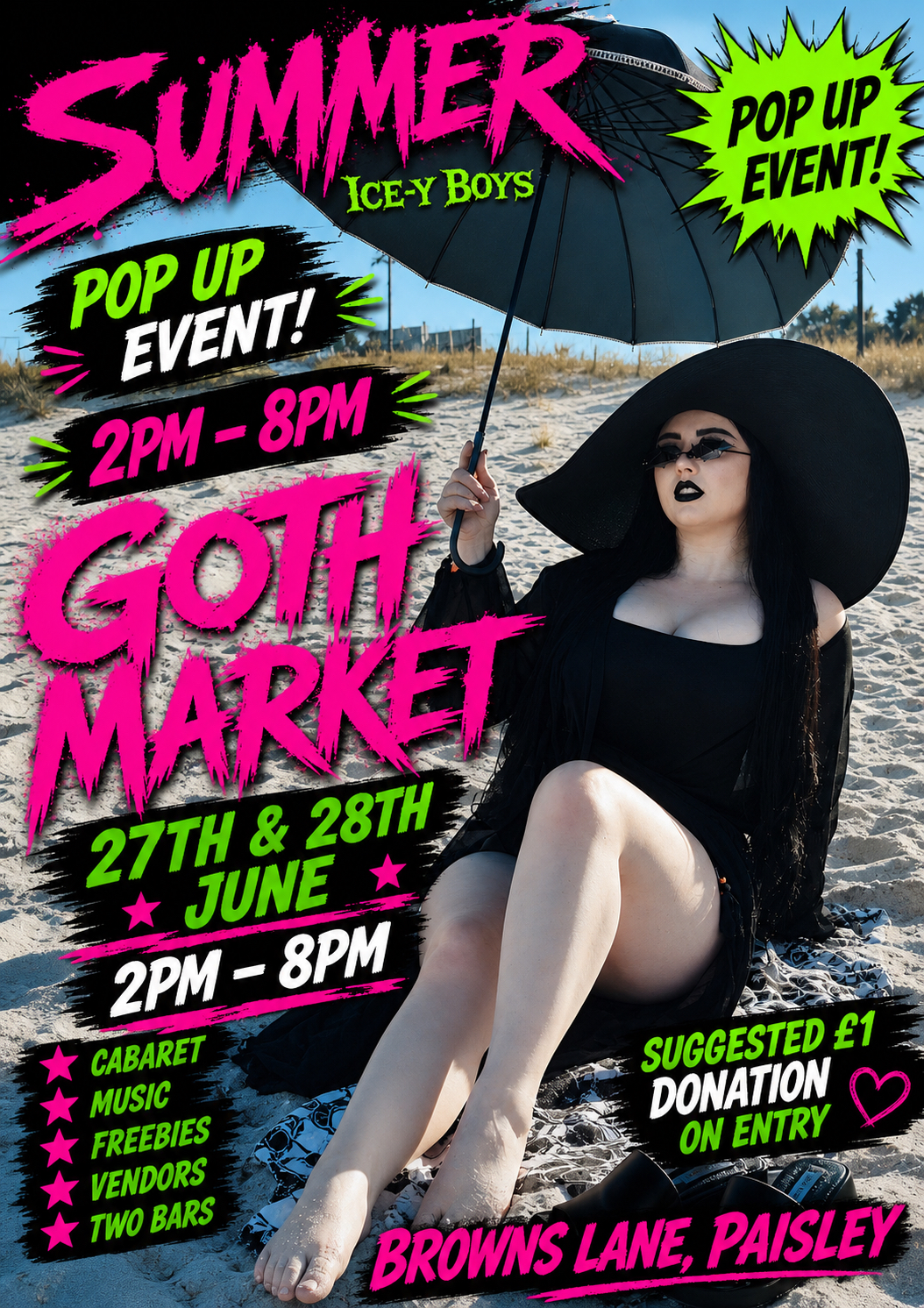 Summer Ice-y Boys Goth Market – Pop Up Event