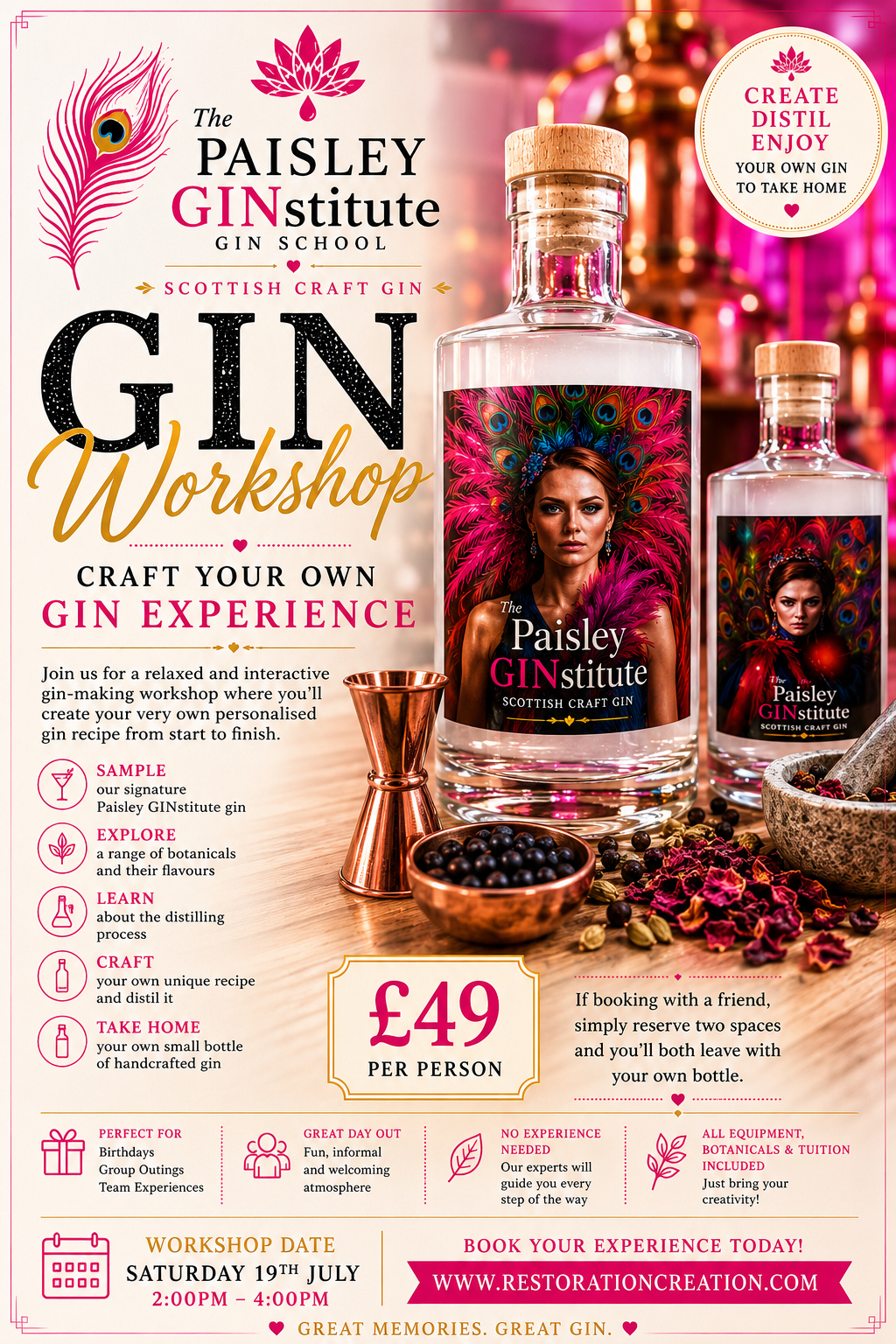 The Paisley GINstitute – Gin School