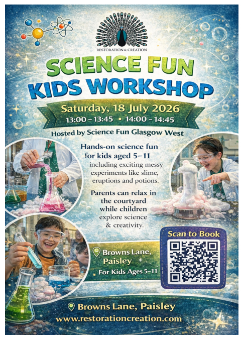 Science Fun Kids Workshop