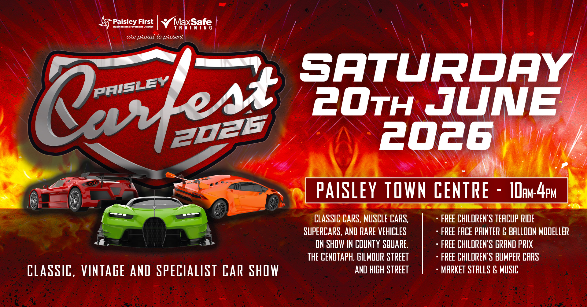 Paisley’s CarFest 2026 is back — and it’s set to be a belter