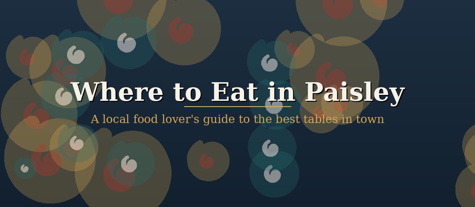 Where to Eat in Paisley